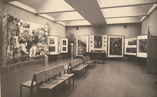Utställningen God konst i hem och samlingsokaler på Nationalmuseum 1945.