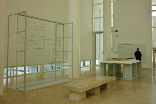 Avhandlingen analyserar olika slags utställningsrum, bland annat informationsområdet i utställningshallen på Museo dell’Ara Pacis i Rom. Foto: Märit Simonsson