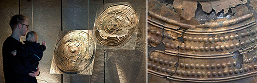 De tretusen år gamla bronssköldarna är museets finaste och mest gåtfulla klenod.